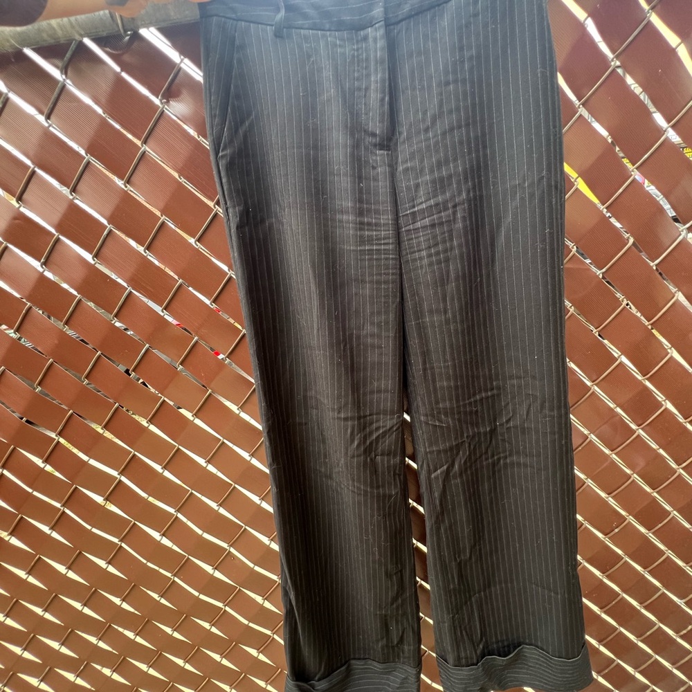 Laundry By Shelli Segal Charcoal Pinstripe Dress Pants